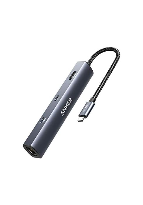 Anker USB-C Hub with Ethernet, 6-in-1 Multiport USB C to Ethernet Adapter | 4K HDMI Adapter with ...
