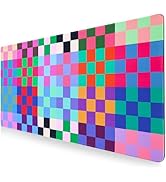 KAROMUS Checkered Desk Mat,XXL Large Computer Gaming Mouse Pad for Desktop,Non-Slip Big Mousepad,...