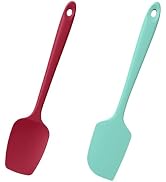 Doosu Silicone Scraper Spoon Spatulas, 600°F Heat Resistant BPA Free Rubber Flat Spatula, Kitchen...