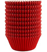 Eoonfirst Standard Size Baking Cups Valentine's Day Cupcake Liners 200 Pcs (Red)