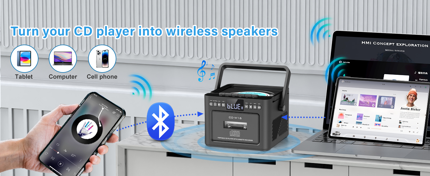 cassette and cd player combo