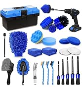 27Pcs Car Detailing Kit, Car Detailing Brush Set, Auto Detailing Drill Brush Set, Car Detailing B...