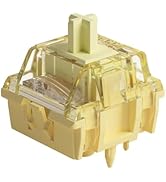 Akko V5 Creamy Yellow Keyboard Switch with LED Diffuser for Mechanical Gaming Keyboard, 5-Pin 50g...