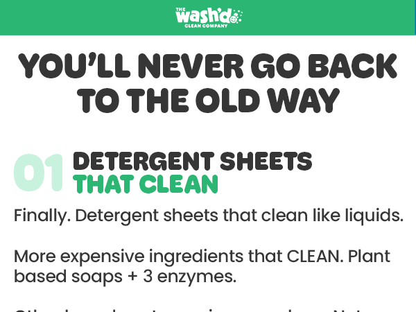Wash'd Laundry Detergent Sheets 1
