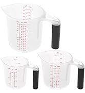 TILUCK Measuring Cup Set, Liquid Measuring Cups For Kitchen,BPA Free Plastic Set (3, 4 Cup, 2 Cup...