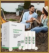 Atitifope Compressed Towel Camping Hiking Travel Reusable Clean Towels Coin Tissues Bulk Pack 500...