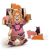 Genuine Fred Crazy CAT Lady Wooden Stacking and Balance Game - 16 Pieces - Fun and Strategic Acti...