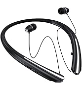 APPINESSEY Bluetooth Headphones Retractable Neckband, Bluetooth Headset with Microphone Vibration...