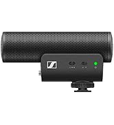 Sennheiser Professional MKE 400 Directional On-Camera Shotgun Microphone with 3.5mm TRS and TRRS ...