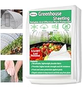 Xstronq 6.5FTx10FT Greenhouse Plastic Sheeting, 6 Mil Thick Clear Polyethylene Film, Waterproof W...