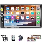 AMPrime Double Din Car Stereo Radio with Bluetooth 7” Touch Screen FM Receiver MP5 Car Player Sup...
