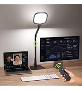 LED Desk Lamps for Home Office, 18W Bright Soft Video Conference Lighting | 50+ Light Modes, Eye-...