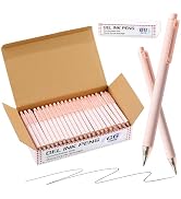 RIANCY 66 Pack Pink Ballpoint Pens Bulk, 0.5mm Fine Point Retractable Click Pens, No Bleed No Sme...