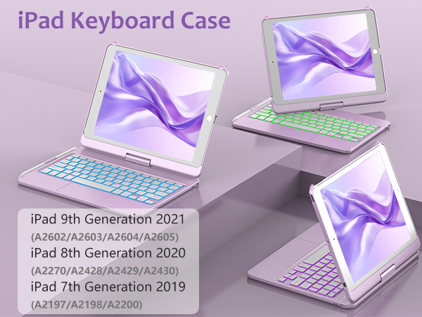 Keyboard Case for iPad 9th/8th/7th Generation
