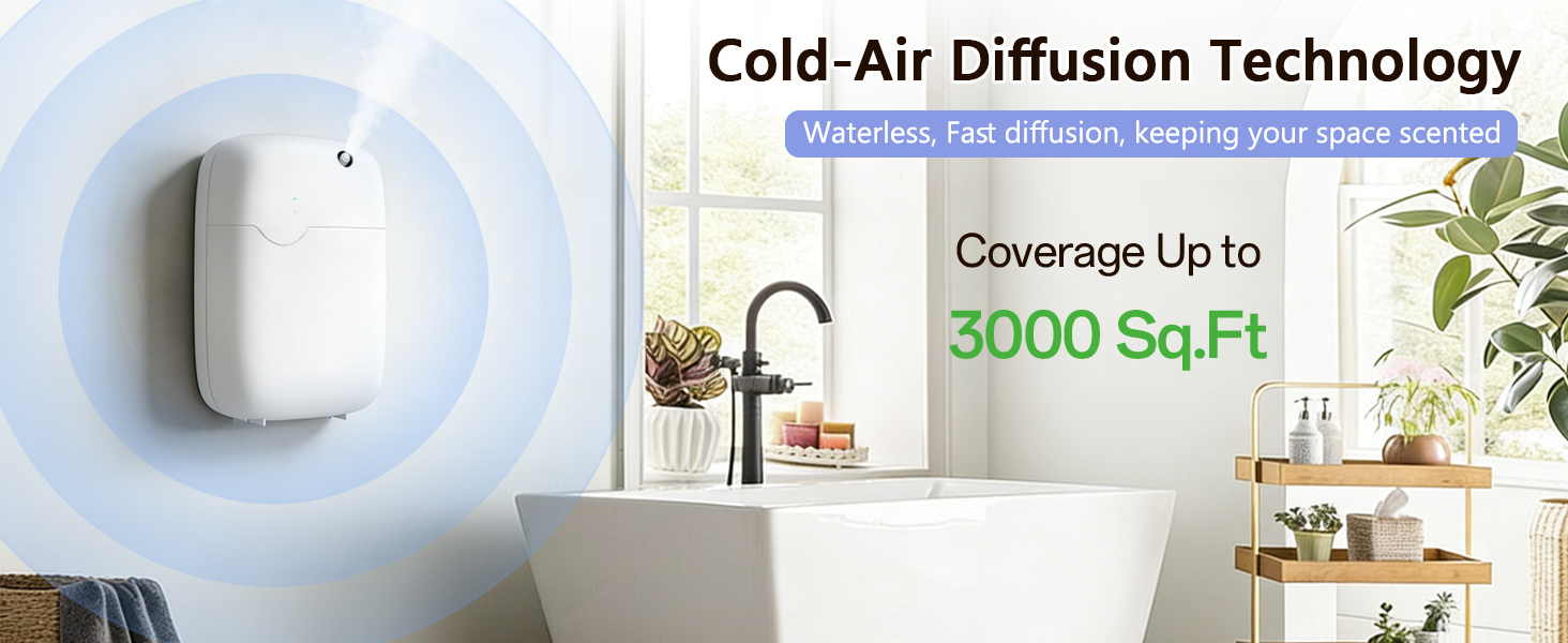 Waterless Essential Oil Diffuser Scent Diffuser Machine for Aromatherapy Cold Air Diffusers