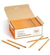Shuttle Art 180 Pack Pencils Bulk, 2 HB, Pre-sharpened Pencils with Top Erasers, Premium Woodcase...