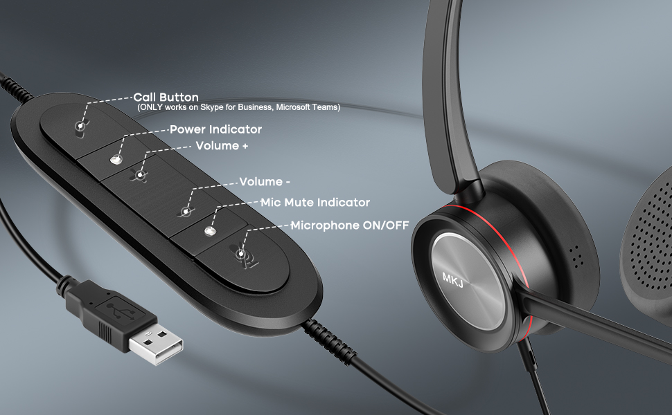 usb headset for pc noise canceling