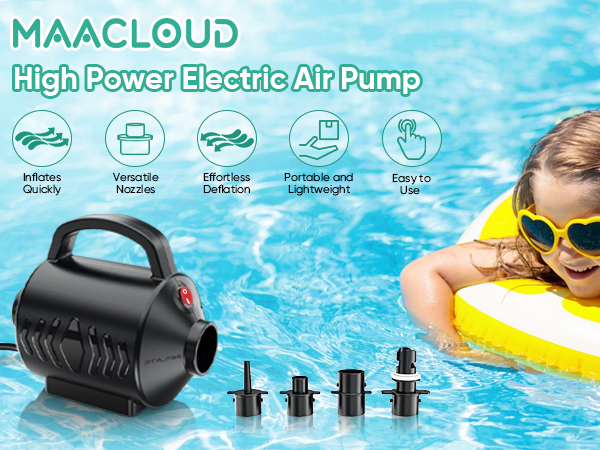 High Power Electric Air Pump for Inflatable Pool Toys