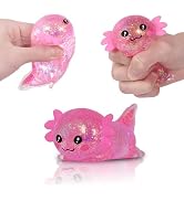 Jiezipeasy Axolotl Squishy Toy, Cute Slow Rising Fidget Toy for Stress Relief, Soft Squeeze Senso...