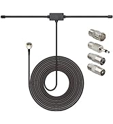 TECHTOO FM Radio Antenna FM Antenna Compatible for FM Radio Home Stereo Receiver AV Audio Video H...