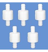 Quickun 3/8" Barb Hose One Way Inline Check Valve Non Return Ozone Resistance PVDF Plastic One-Wa...