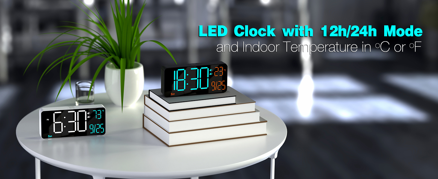 6.7in digital clock