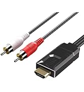 YEUGICEO eARC/ARC to RCA Audio Converter for TV to Speaker, 192KHz CEC Volume Control, Only Suppo...