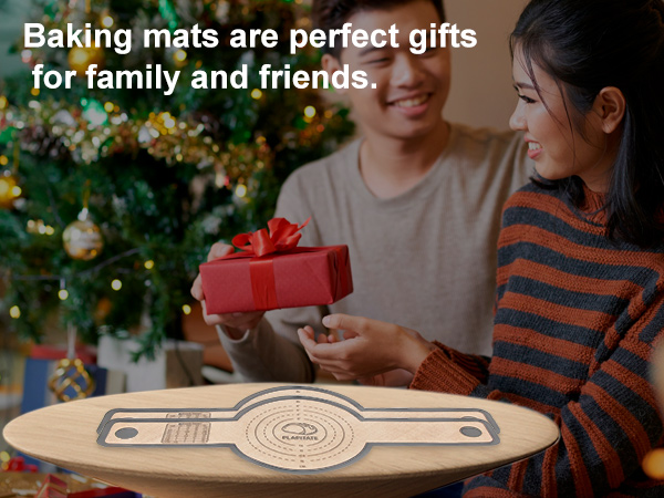 Gray round baking mat