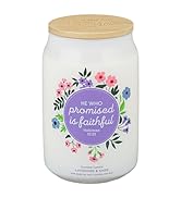 Christian Art Gifts Large Novelty Inspirational Scripture Glass Jar Candle for Women: He Who
