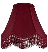 victorian burgundy tassel lamp shade