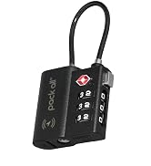 pack all Anti-Lost Tracking Luggage Lock, Smart TSA-Approved Cable Lock | Compatible Only with iO...