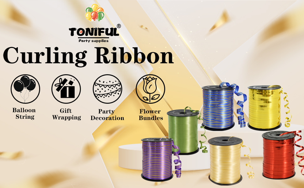 gold curling ribbon