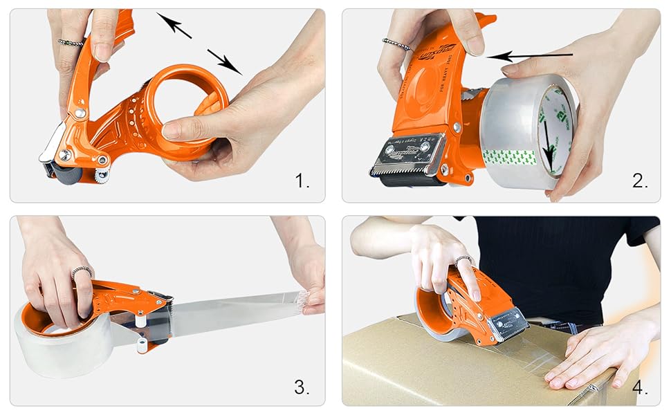 packing tape with dispenser