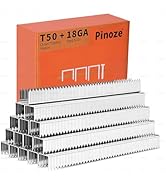 PINOZE Heavy Duty T50 Staples & 18GA Brad Nails Combo Kit, 3120-Count, 3/8" Crown T50 Staples wit...