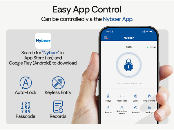 The lock is used by Nyboer APP.