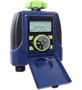 Splanteen 2 Outlet Garden Automatic Water Timer Digital Electronic Solenoid Valve Sprinkler Timer...
