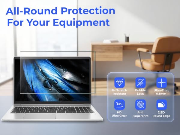 Laptop tempered glass screen protector