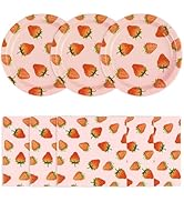 BOKFJBP 40PCS Strawberry Birthday Paper Plates and Napkins Party Set, Disposable Summer Fruit 9in...