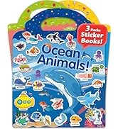 Sticker Book for Toddlers 1-3 2-4, 3p-Ocean-Vehicle-Dino