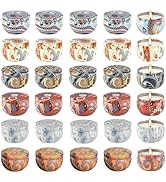 24 Pcs 2.5 OZ (6 colors)Candle Tins for Candle Making Empty Candle Jars with Lids Candle Jars for...