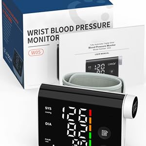 Wrist blood pressure monitor screen