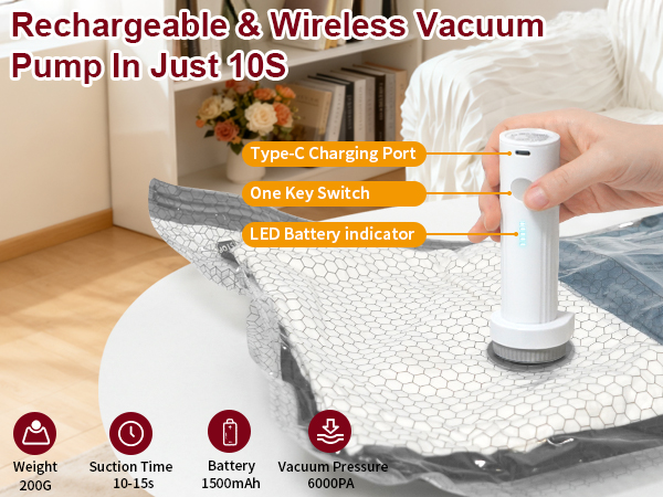 Vacuum storage bags