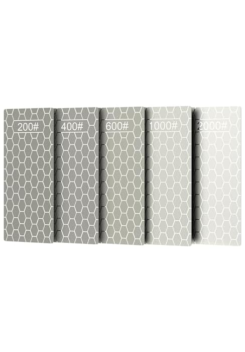 XARILK 5 PCS Diamond Knife Sharpening Stones Set, 6×2.5" Diamond Sharpening Plates with Honeycomb...
