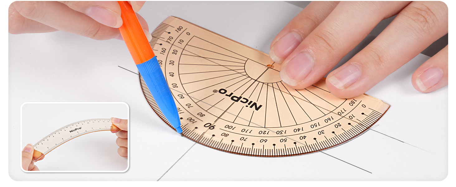 Nicpro 17 PCS Compass Geometry Set for Students