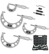 HDLNKAK High-Quality Outside Micrometer Set, 4 Pcs Machinist Tool Set(0-1'' 1-2'' 2-3'' 3-4''), 0...