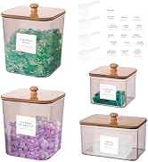 Hatende 4 Pack Laundry Pods Container,Clear Dryer Sheet Holder & Laundry Room Organization and St...