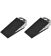 JQK Heavy Duty Door Stopper Rubber Wedge, 304 Stainless Steel Security Door Stops Works On All Fl...