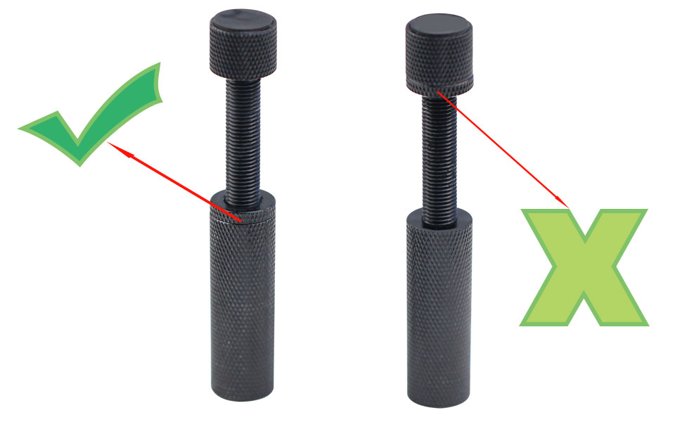 Rotate the top upwards and tighten the middle nut downwards to complete the installation.