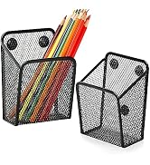 LUCYCAZ Magnetic Pen Holder - 2 Pack Magnetic Pencil Locker Holder Organizer, Single Strong Magne...