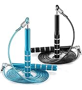 ZOOFOX 2 Pack Jump Rope, Speed Jumping Rope for Training Fitness Exercise, Adjustable Skipping Ro...